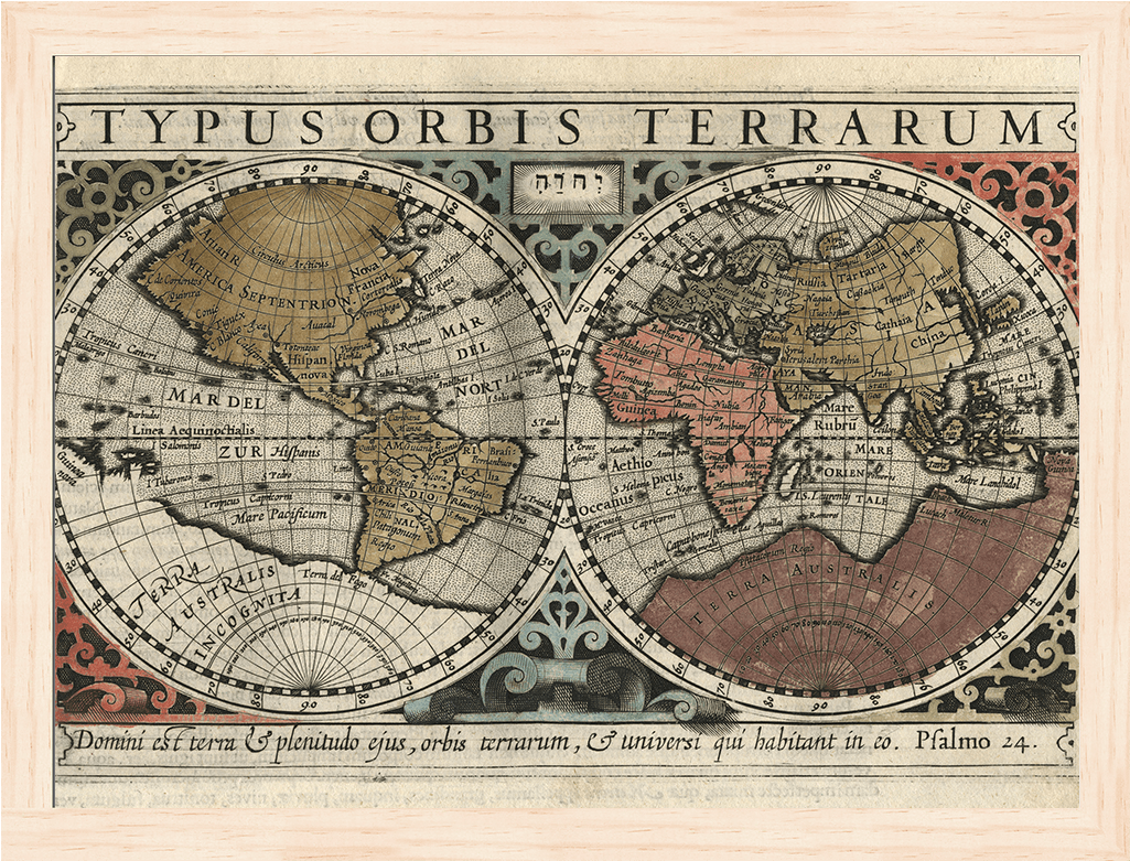 Typus Orbis Terrarum : Domini Est Terra & Plenitudo (1024x1024), Png Download