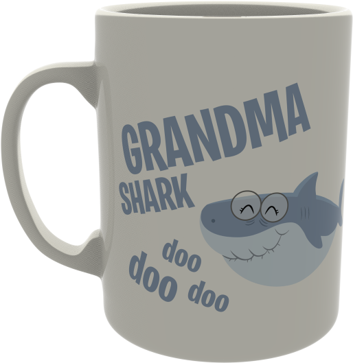 Doo Doo Doo - Grandpa Shark Mug (600x760), Png Download
