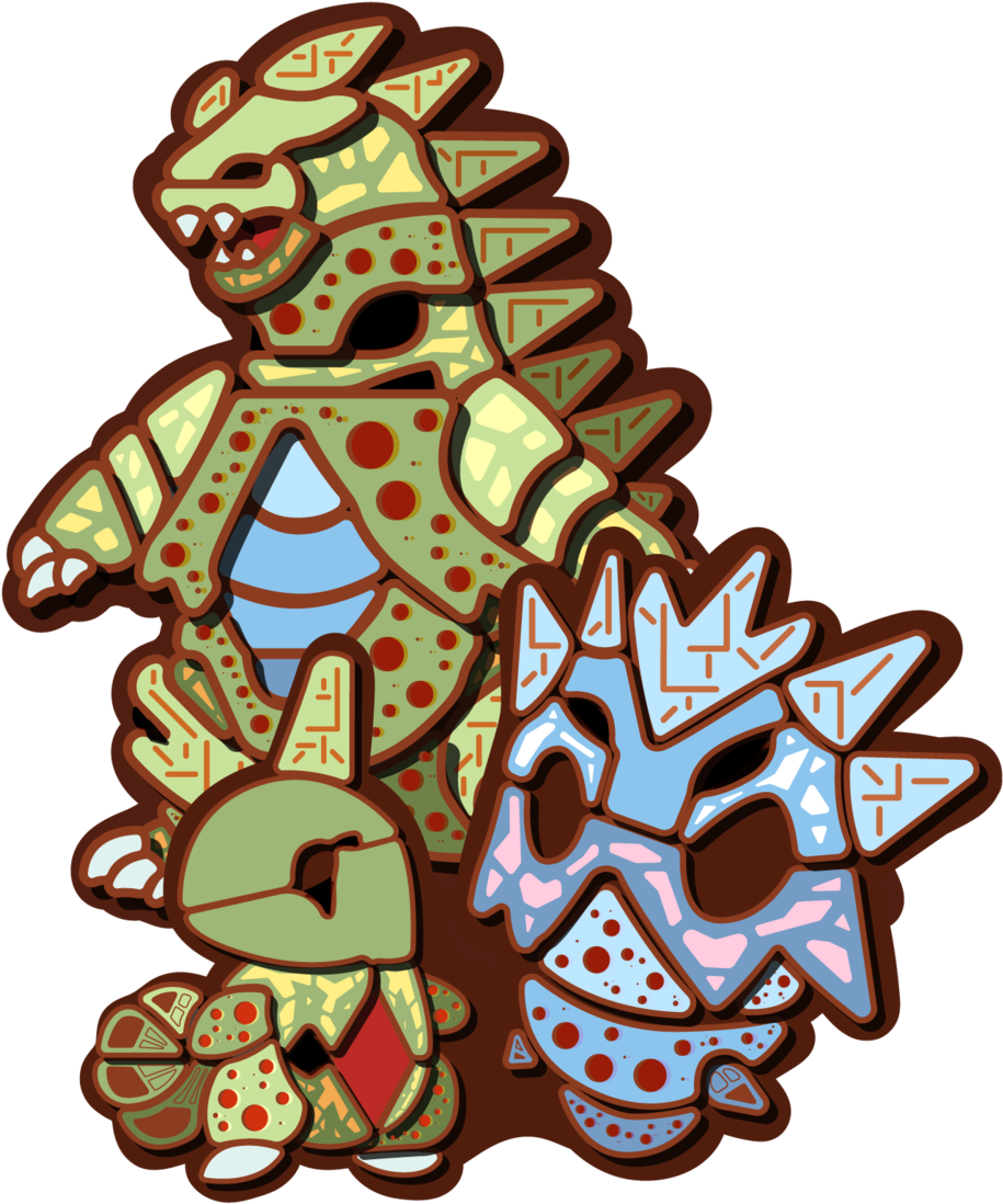 Larvitar-family (1000x1294), Png Download
