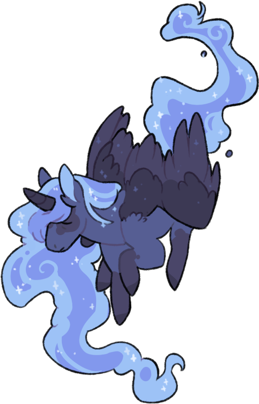 Lambtail, Colored Wings, Ear Fluff, Ethereal Mane, - Cartoon (648x871), Png Download