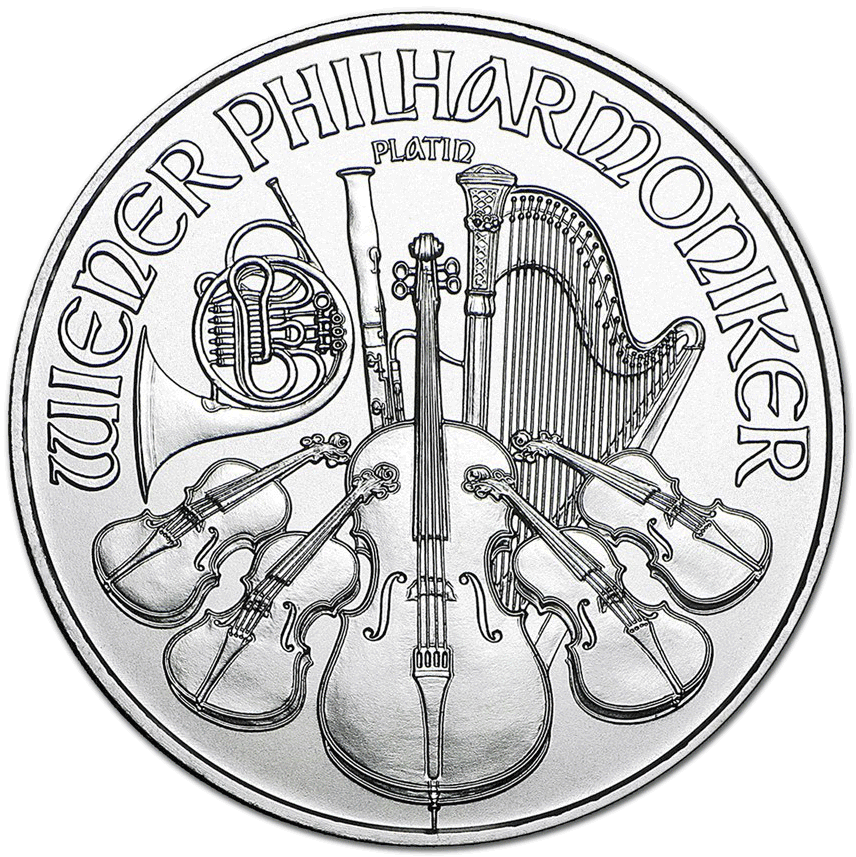 €100 Austrian Philharmonic Platinum (900x900), Png Download