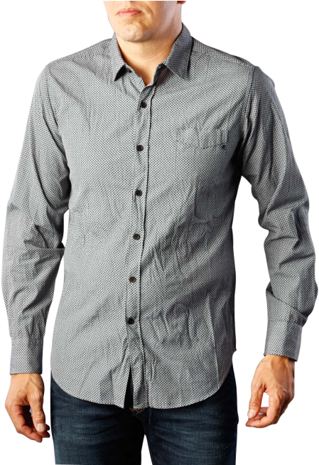 Replay Cotton Shirt Blue - Gentleman (490x653), Png Download