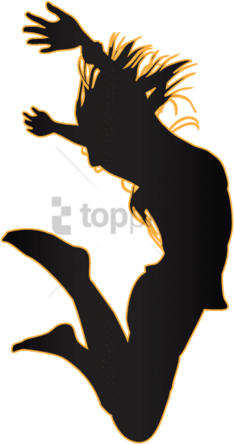 Free Png Jumping Girl Silhouette Png Image With Transparent - Girl Jumping Into Book (480x909), Png Download