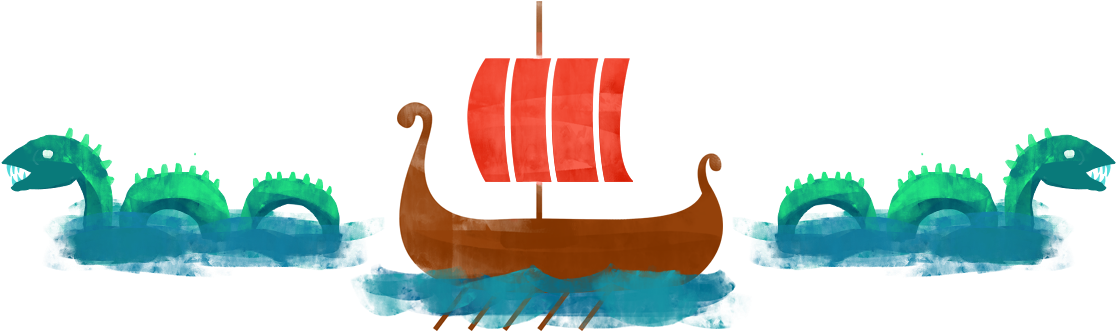 Viking Illustrations - Viking Ships (1500x384), Png Download