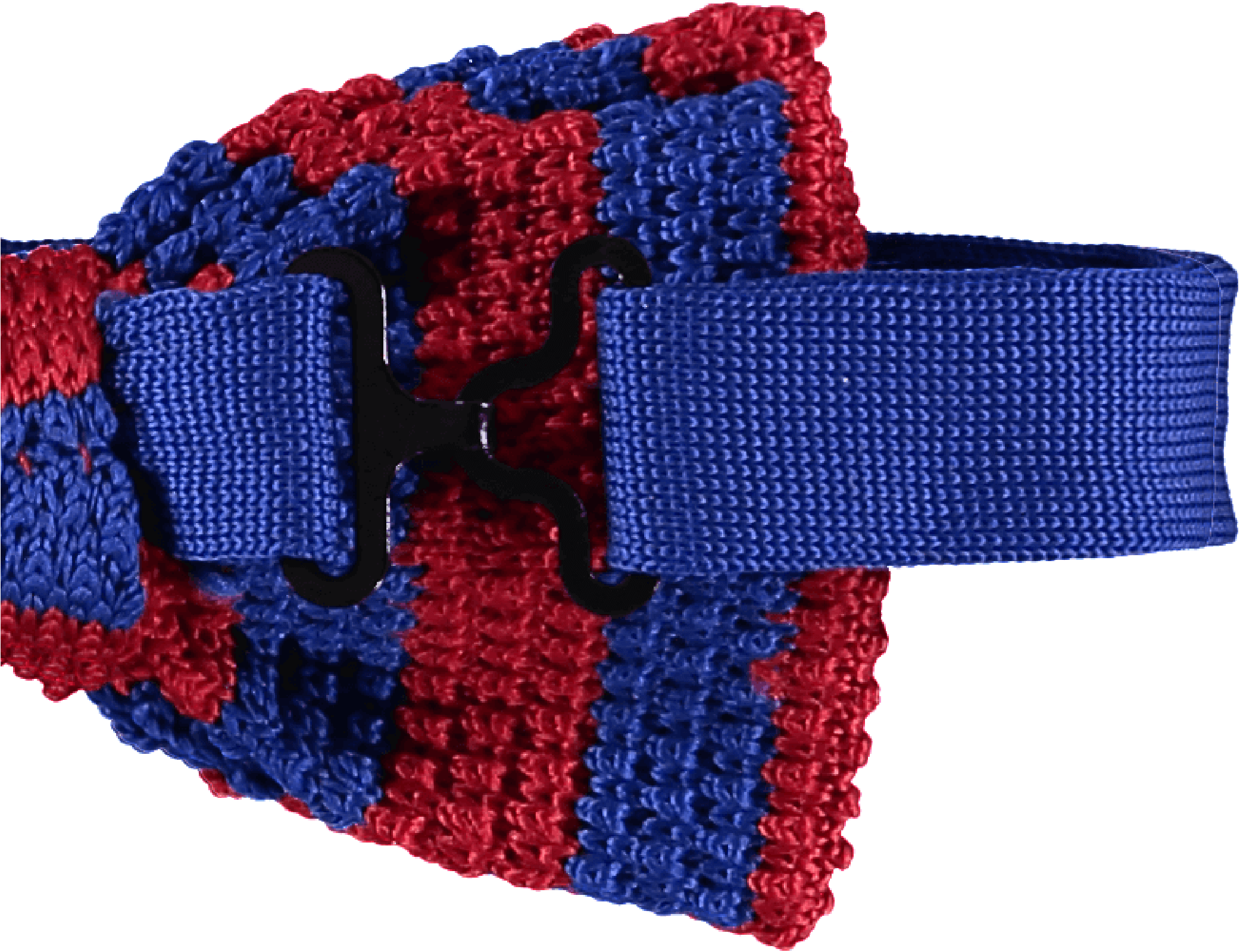 Bow Tie Knitted Blue Red - Crochet (2128x2125), Png Download