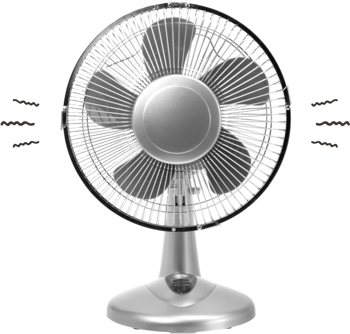 Position A Fan Towards You When You're Sitting Or Sleeping - Mechanical Fan (800x800), Png Download
