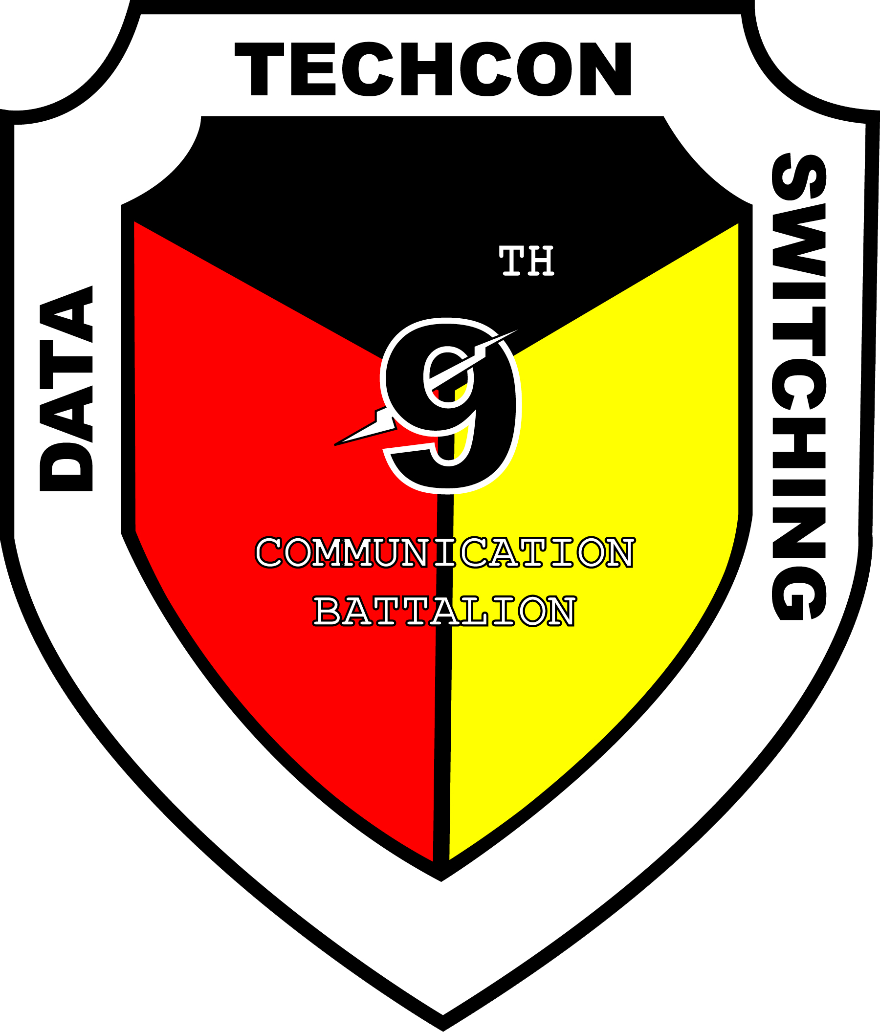 9th Comm Battalion Insignia - 9th Communication Battalion (1800x2111), Png Download