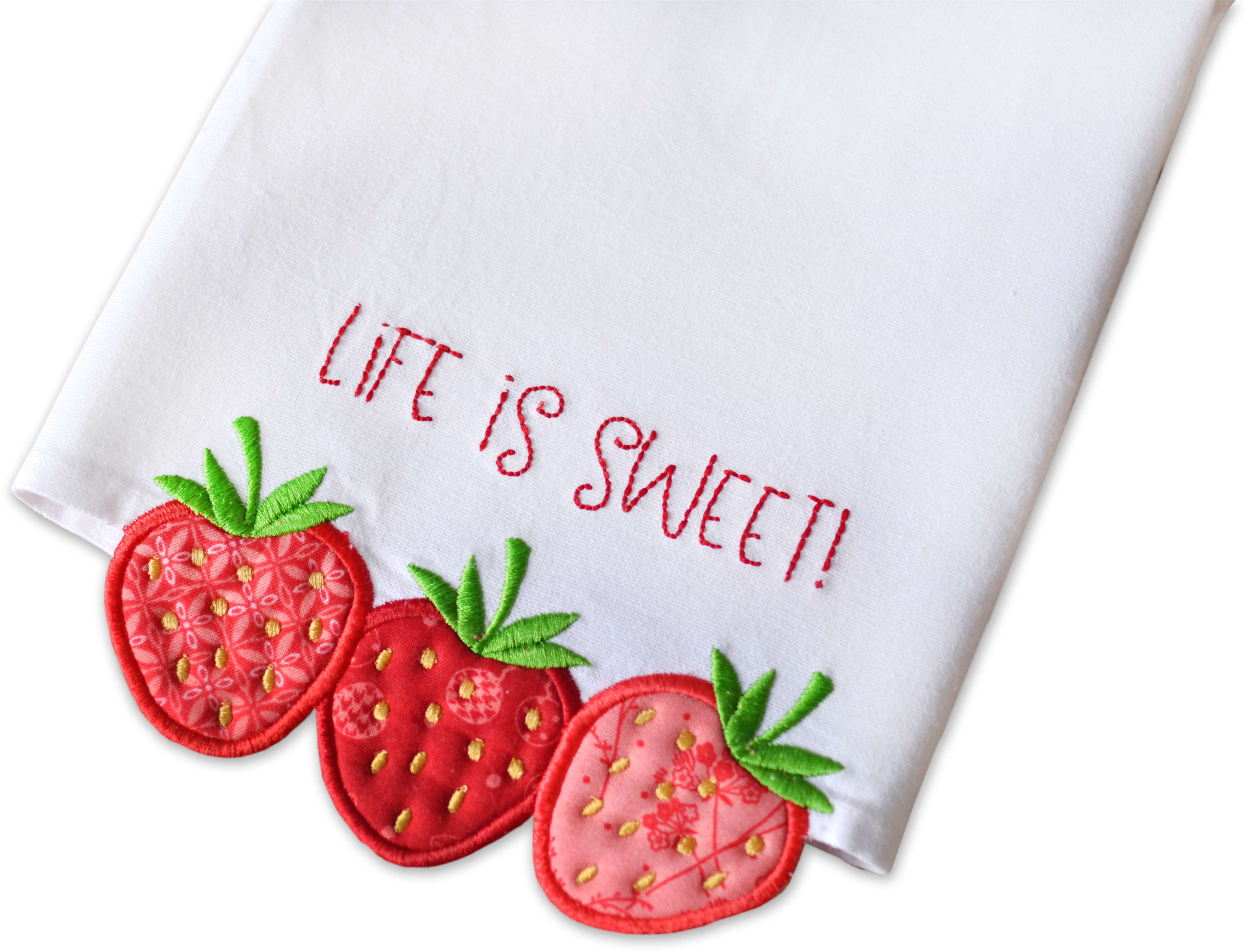 Life Is Sweet Tea Towel - Strawberry (4179x3264), Png Download