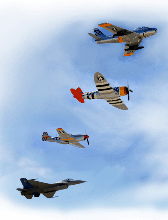 Honoring Our Heroes - North American P-51 Mustang (560x735), Png Download