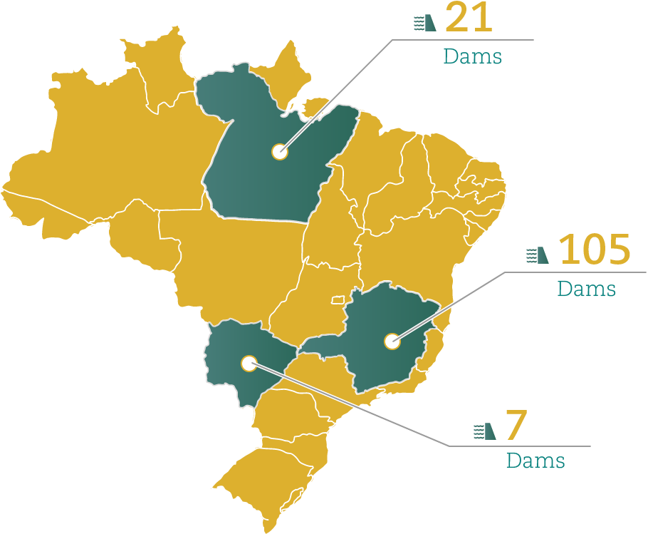 Barragens No Brasil - Brazil 2019 Map (909x755), Png Download