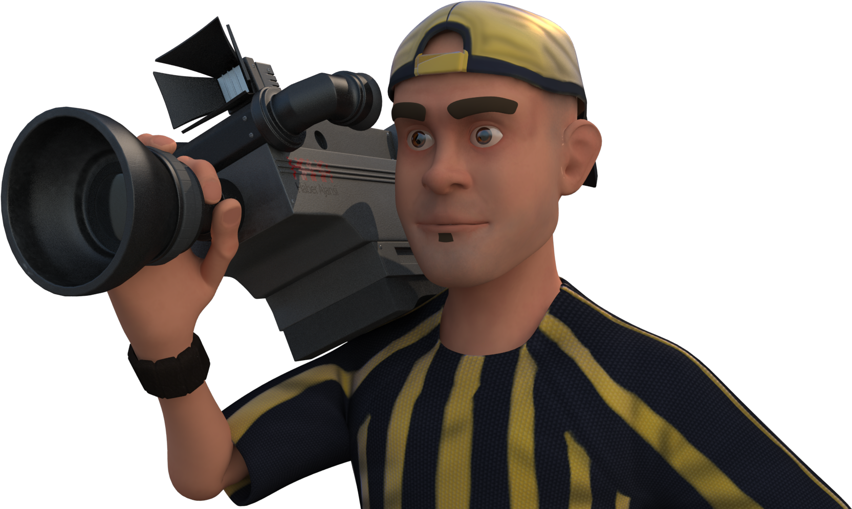Camera man 3d model. 3d vr character. 3d animation cameraman png. 3d camera man png. 3d animation camera man png.