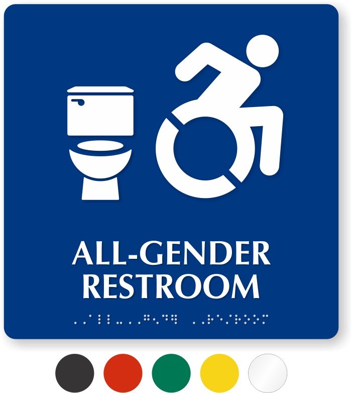 Zoom, Price, Buy - All Gender Washroom Sign (800x800), Png Download