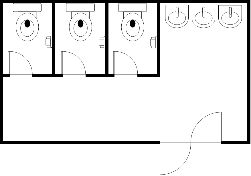 Download Transparent Simple Restroom - Line Art - PNGkit