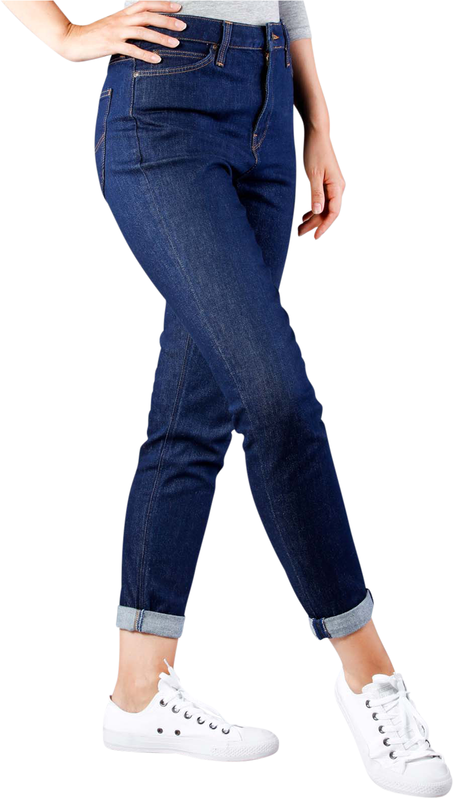 Lee Mom Jeans Stretch Tapered Fit Rinse (1200x1600), Png Download
