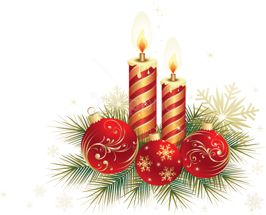 Free Png Christmas Candle's Png Images Transparent - Imagenes De Velas De Navidad (850x688), Png Download