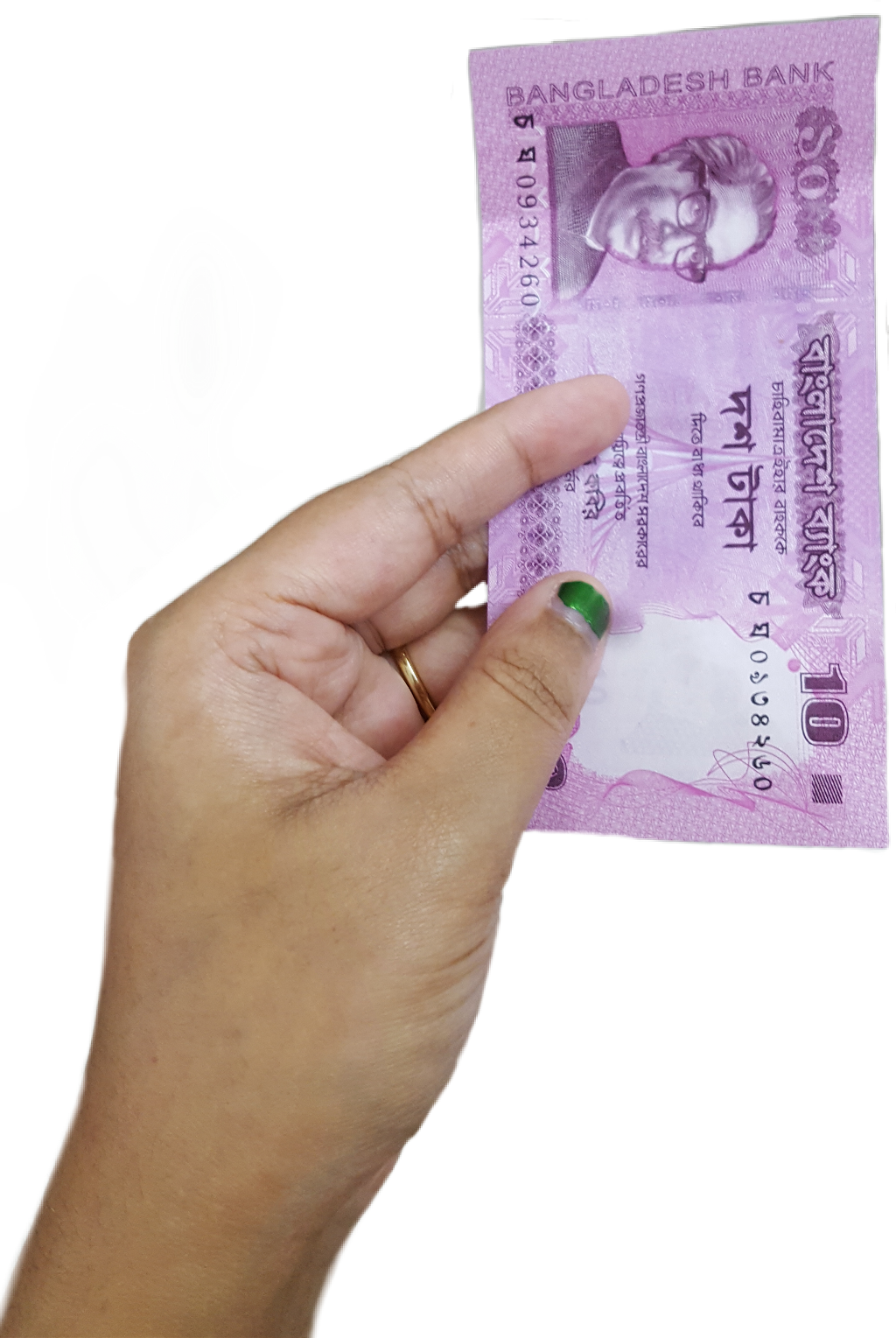 #money #hand #givemoney - Bangladesh 10 Taka (1024x1529), Png Download