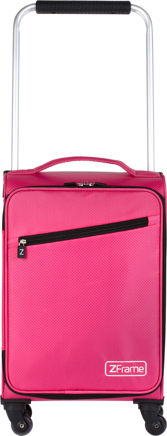 Zframe 18" Pink Super Lightweight Suitcase - Hand Luggage (1130x1567), Png Download