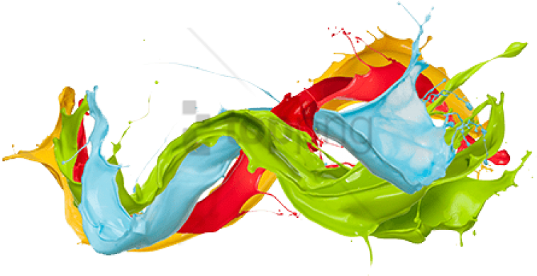Free Png Colorful Paint Splatters Png Png Image With - Colored Paint Splashes Png (850x492), Png Download