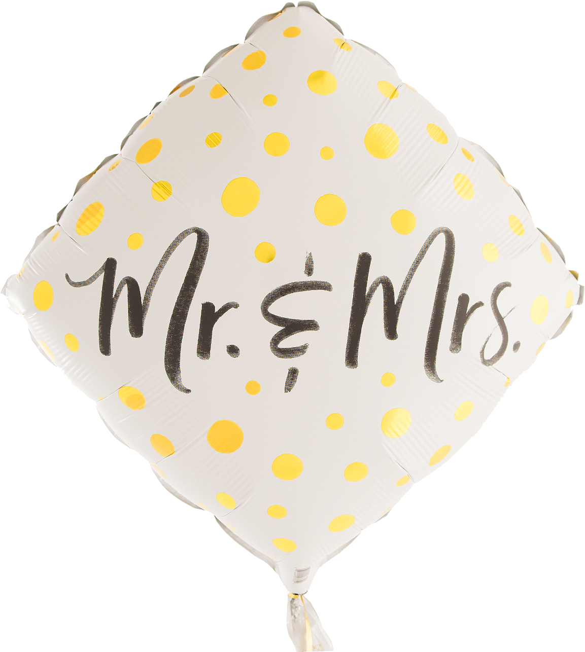 Mr & Mrs Gold Dots - Balloon (1367x1367), Png Download