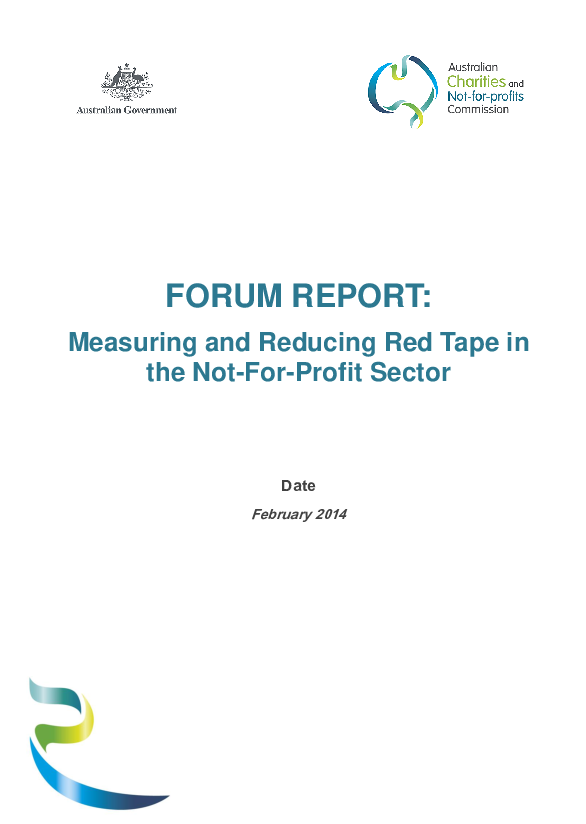Download Measuring And Reducing Red Tape In The Not For Profit T