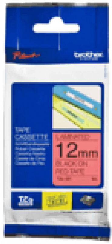 Tze-431 Brother 12mm Black Text On Red Tape 8 Metres - Brother Labelling Tape 12mm Black Red (800x800), Png Download