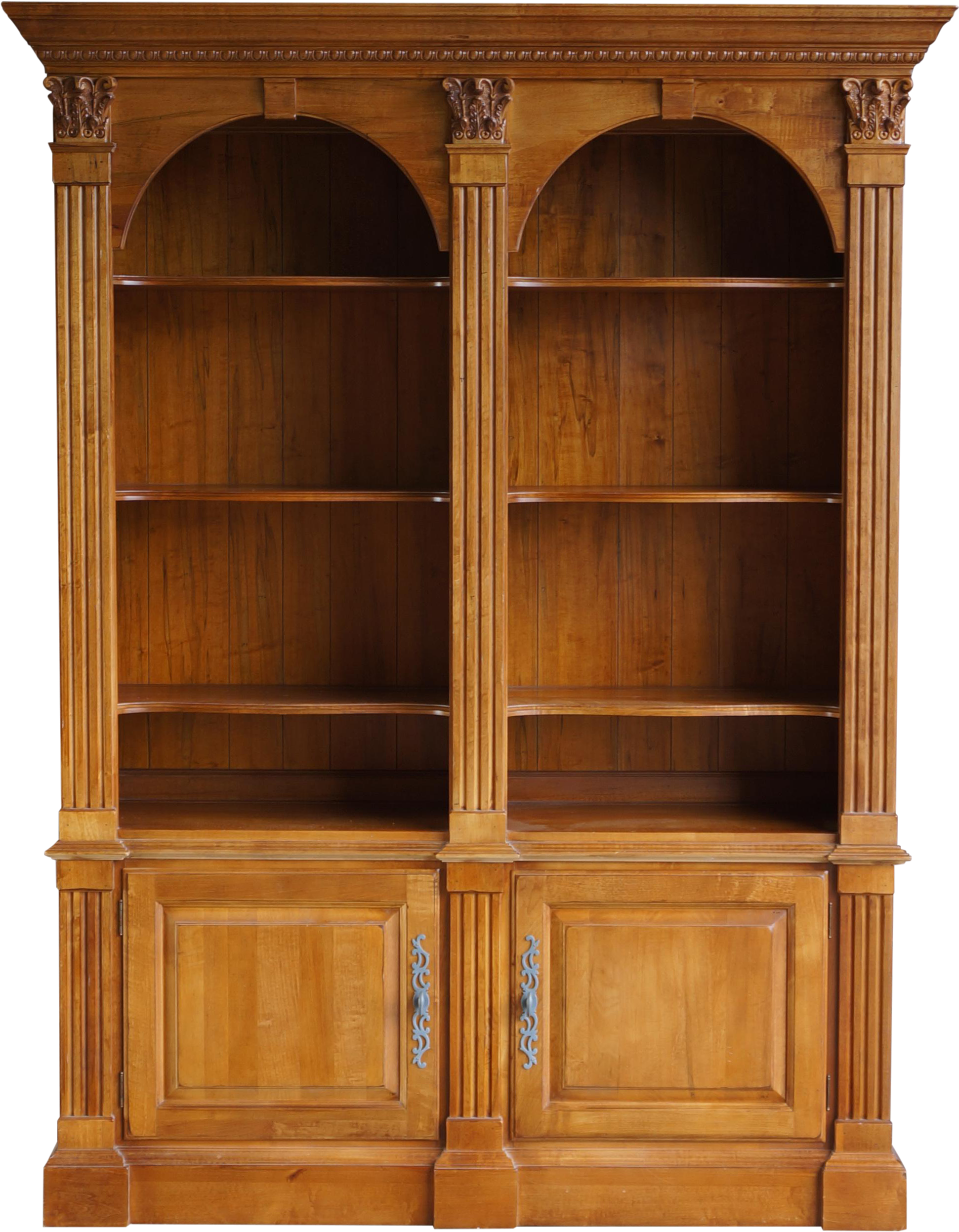 Jpg Free Ethan Allen Legacy Double Arch Library Bookcase - Bookcase (2156x2770), Png Download
