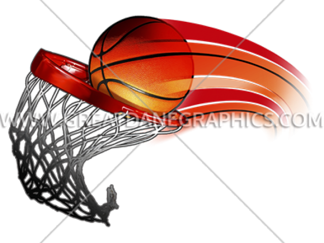 Basketball Clipart Item - Basketball With Swoosh Png (640x480), Png Download