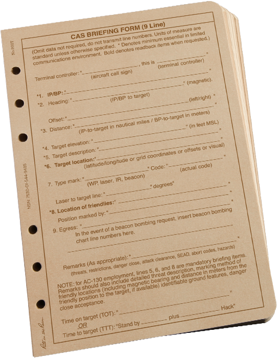 Loose Leaf Tams Paper - Close Air Support 5 Line (700x700), Png Download