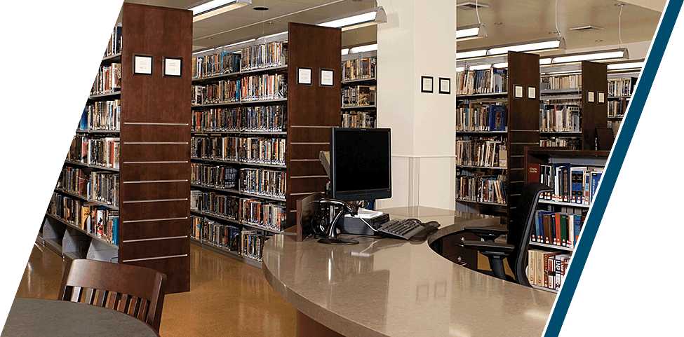 Estey Cantilever Shelving - Public Library (975x481), Png Download