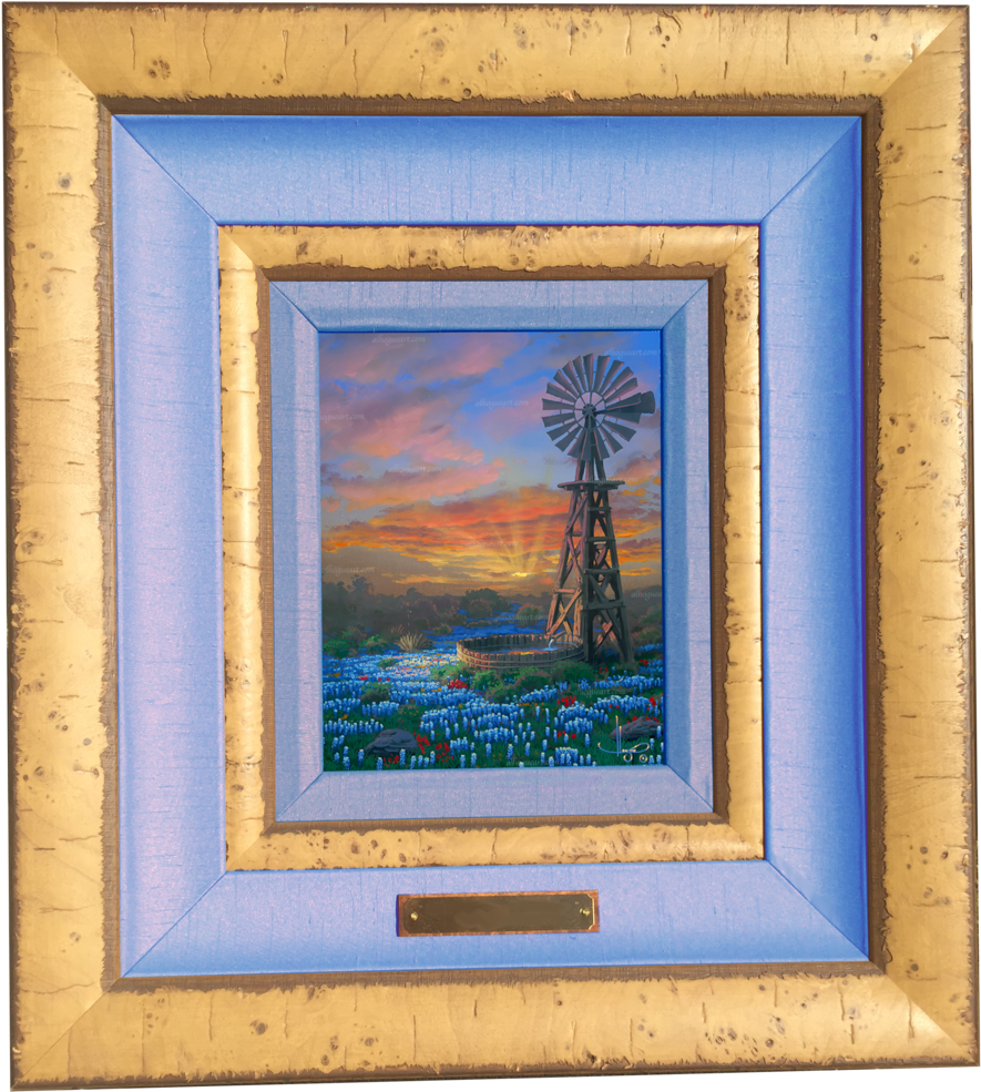 "western Glow" Oil On Canvas - Picture Frame (1000x1333), Png Download