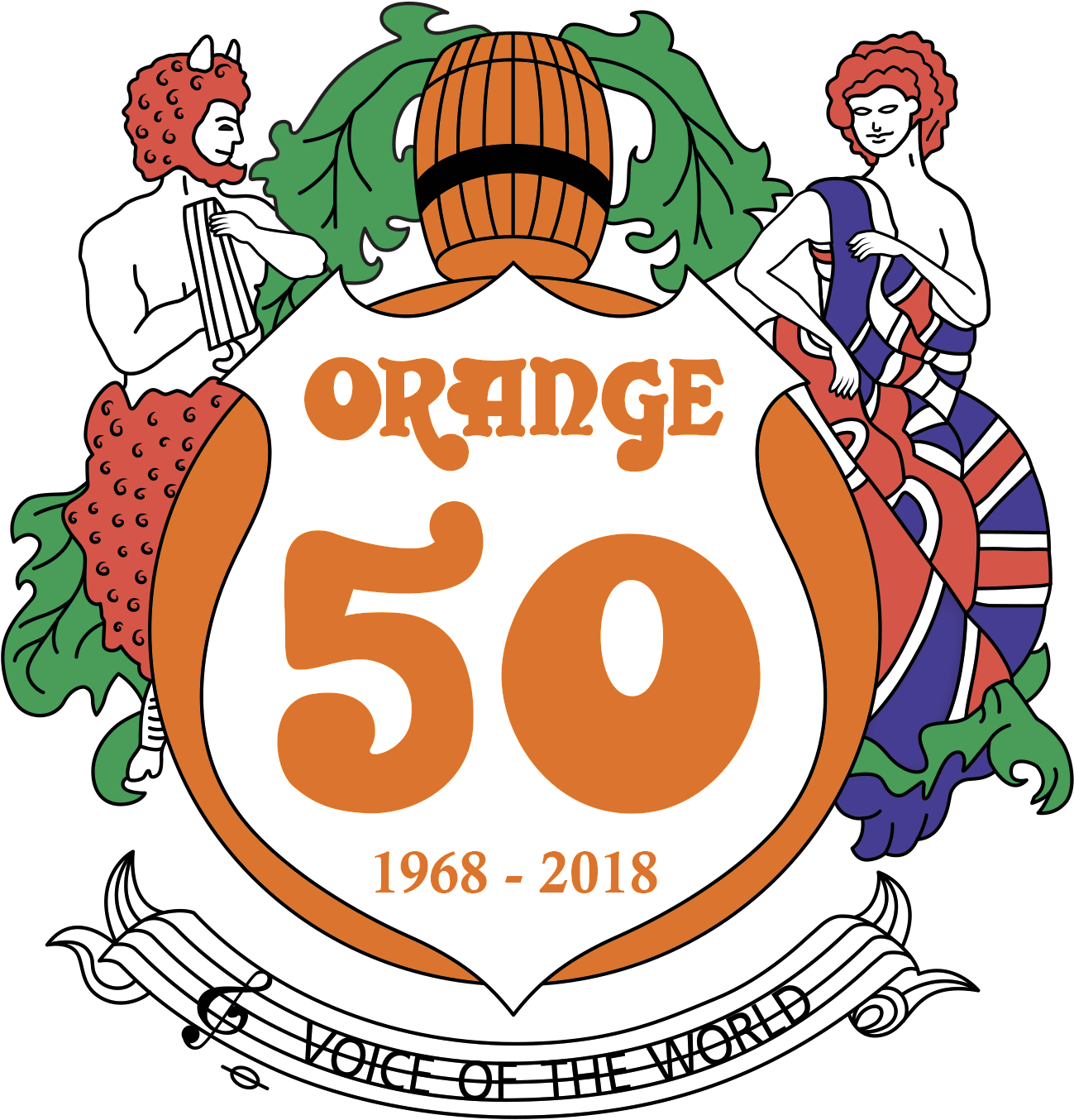 Reflecting On 50 Years - Orange Amp Logo Crest (1316x1361), Png Download