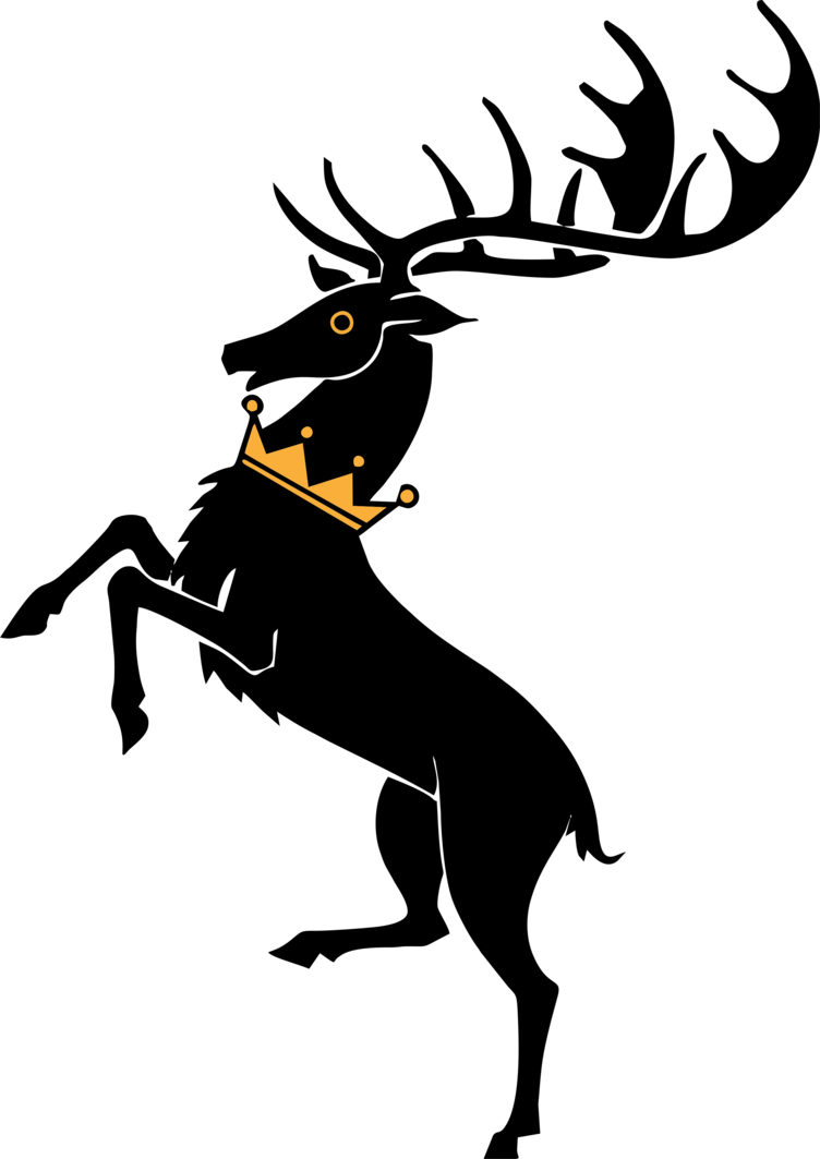 Deer Vector - Game Of Thrones House Sigils Baratheon (752x1063), Png Download
