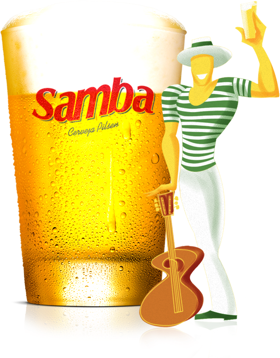 Samba E Cerveja (582x737), Png Download
