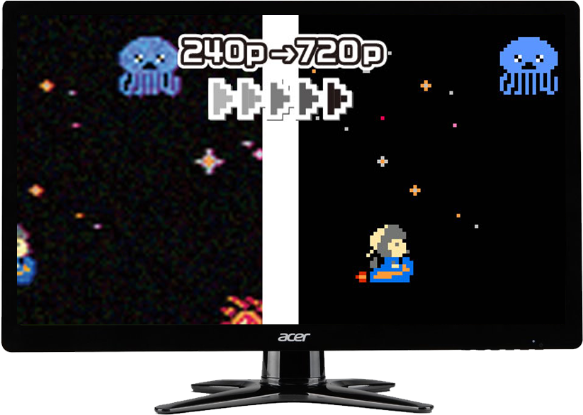 Retro Freak- Upscaling - Document Informatique (832x596), Png Download