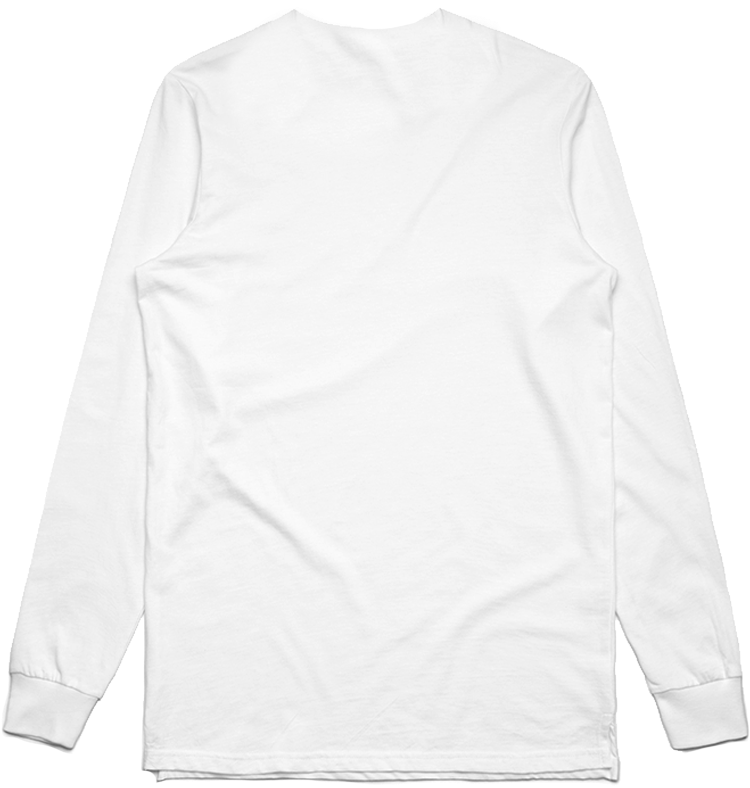 White Long Sleeve Back Pngs (800x826), Png Download