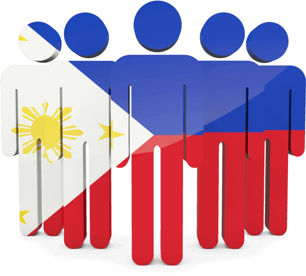 Philippines Flag With People (800x600), Png Download