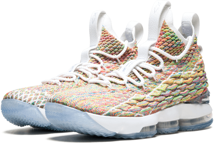 Баскетбольные Кроссовки Nike Lebron 15 Fruity Pebbles (747x509), Png Download