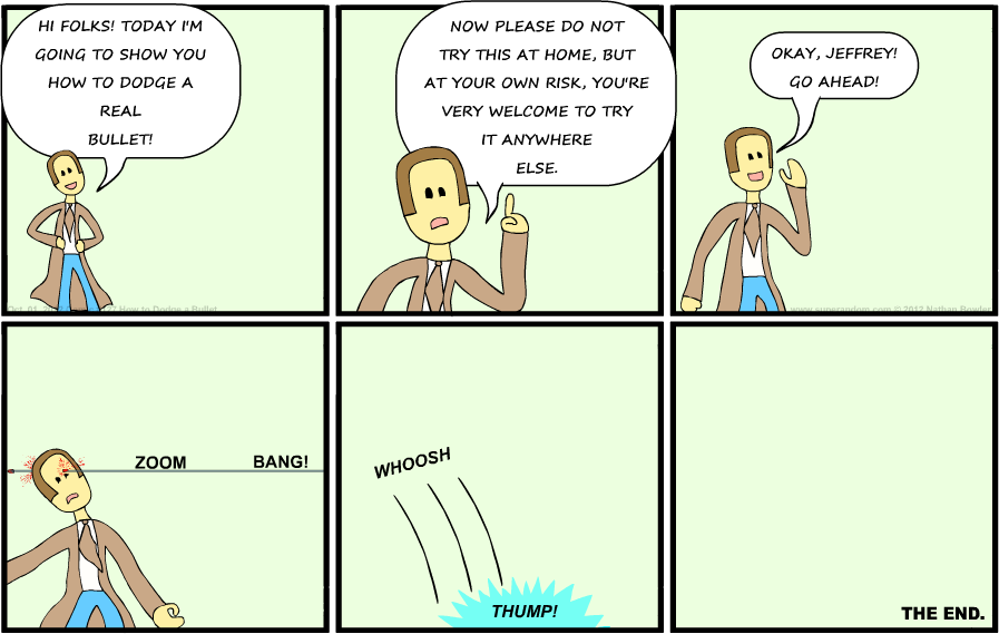 How To Dodge A Bullet - Comics (897x569), Png Download