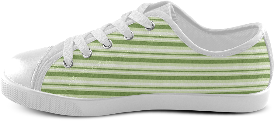 Dark And Light Green Stripes Two Face Canvas Kid's - Skate Shoe (1000x1000), Png Download
