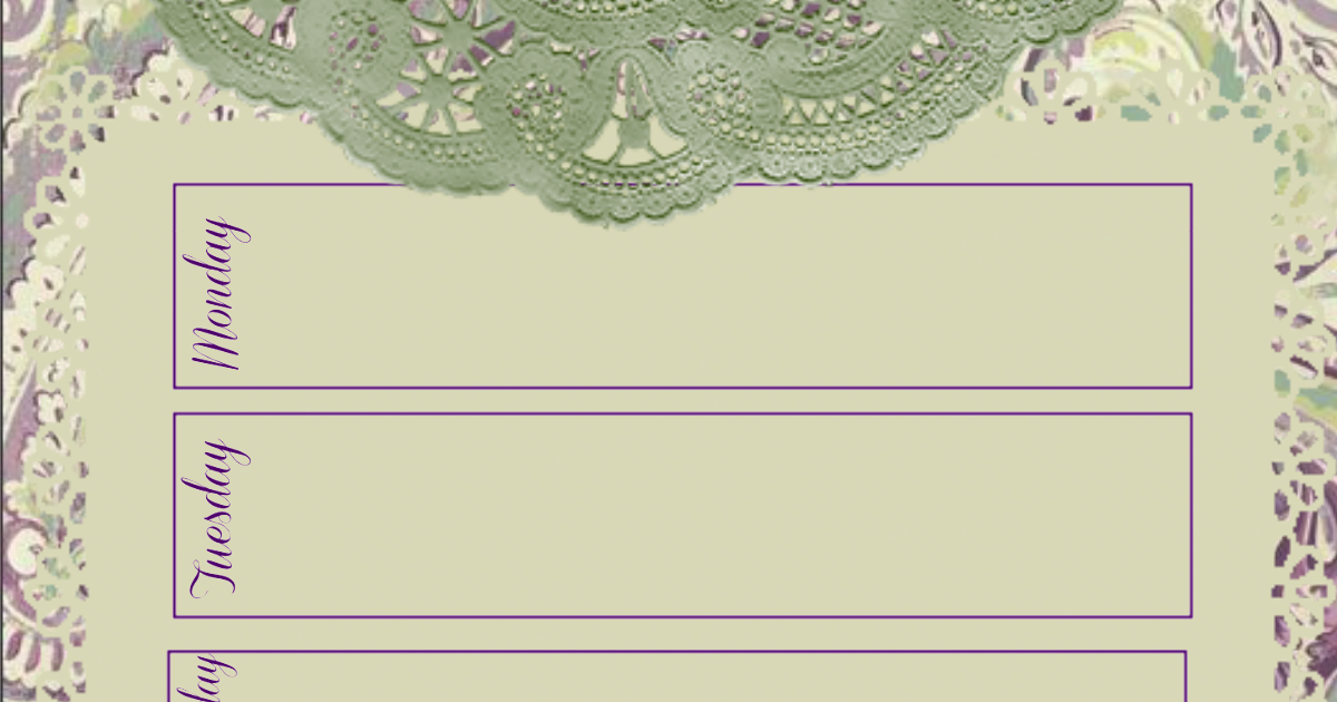 Printable Week At A Glance Calendar Printable Calendar - Paper (1200x630), Png Download