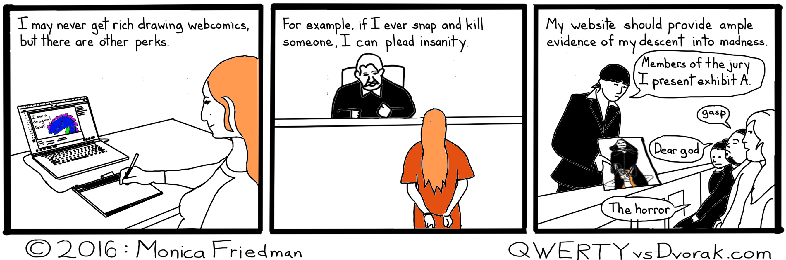 Insanity An Artist S Defense Qwertyvsdvorak - Pleading Insanity (2720x910), Png Download