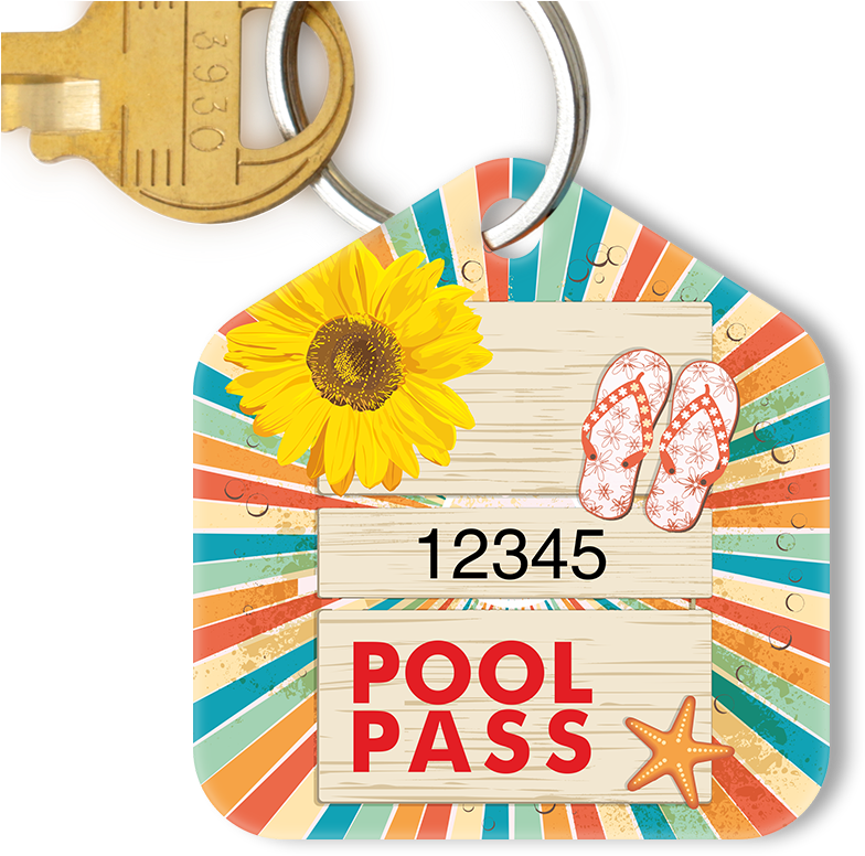 Download Pool Pass In Pentagon Shape, Sunflower Sandals Starfish ...