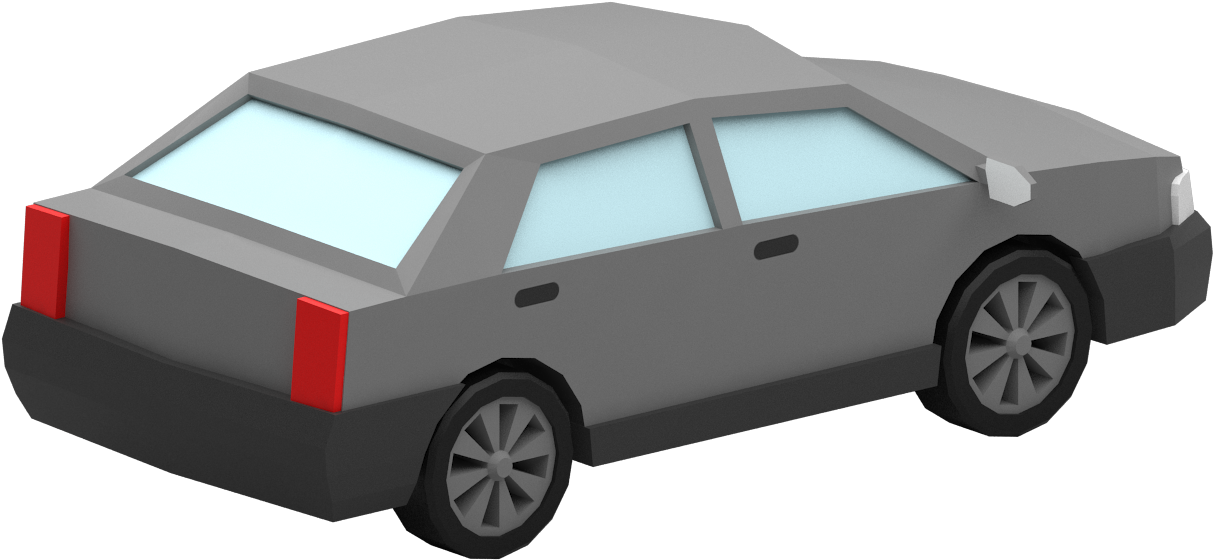 Seadan Side - Low Poly Vehicle Png (3000x1688), Png Download