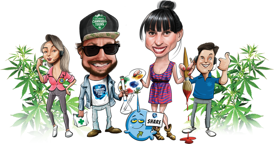 Your Cannabis Friendly Colorado Tours Team - Marihuana Render (945x497), Png Download