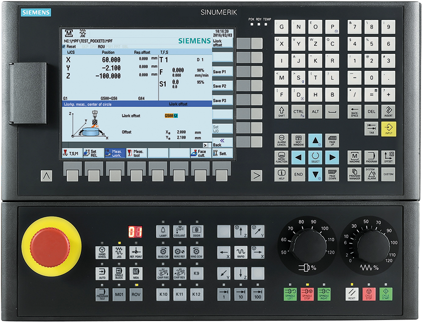 The Entry-level Cnc For Basic Machines - Sinumerik 808d (1280x720), Png Download