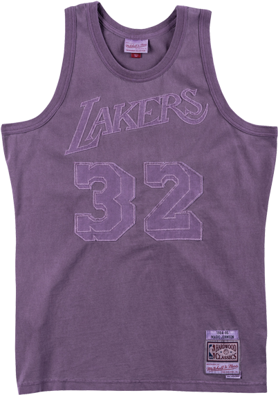 Los Angeles Lakers Magic Johnson Washed Out Swignman - Active Tank (500x667), Png Download