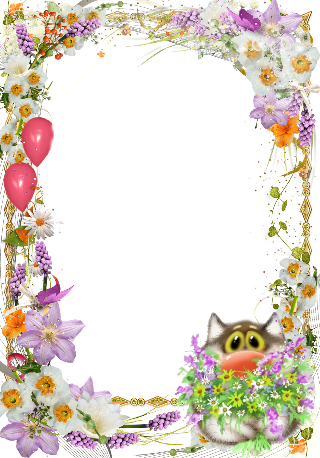 Frames Png Dia Das Mulheres - Картинки С Днем Рождения (1120x1600), Png Download