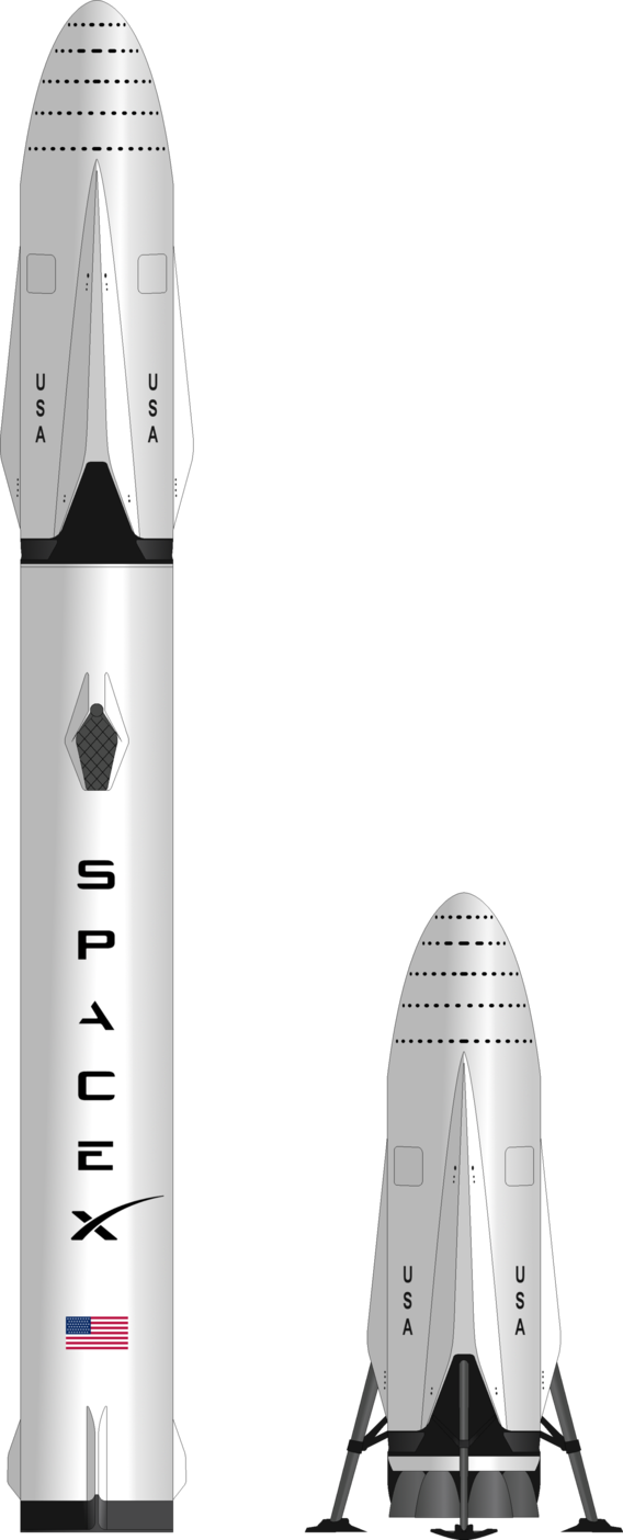 Orbital Launch And Interplanetary Transport Manufacturer - Interplanetary Transport System (568x1404), Png Download