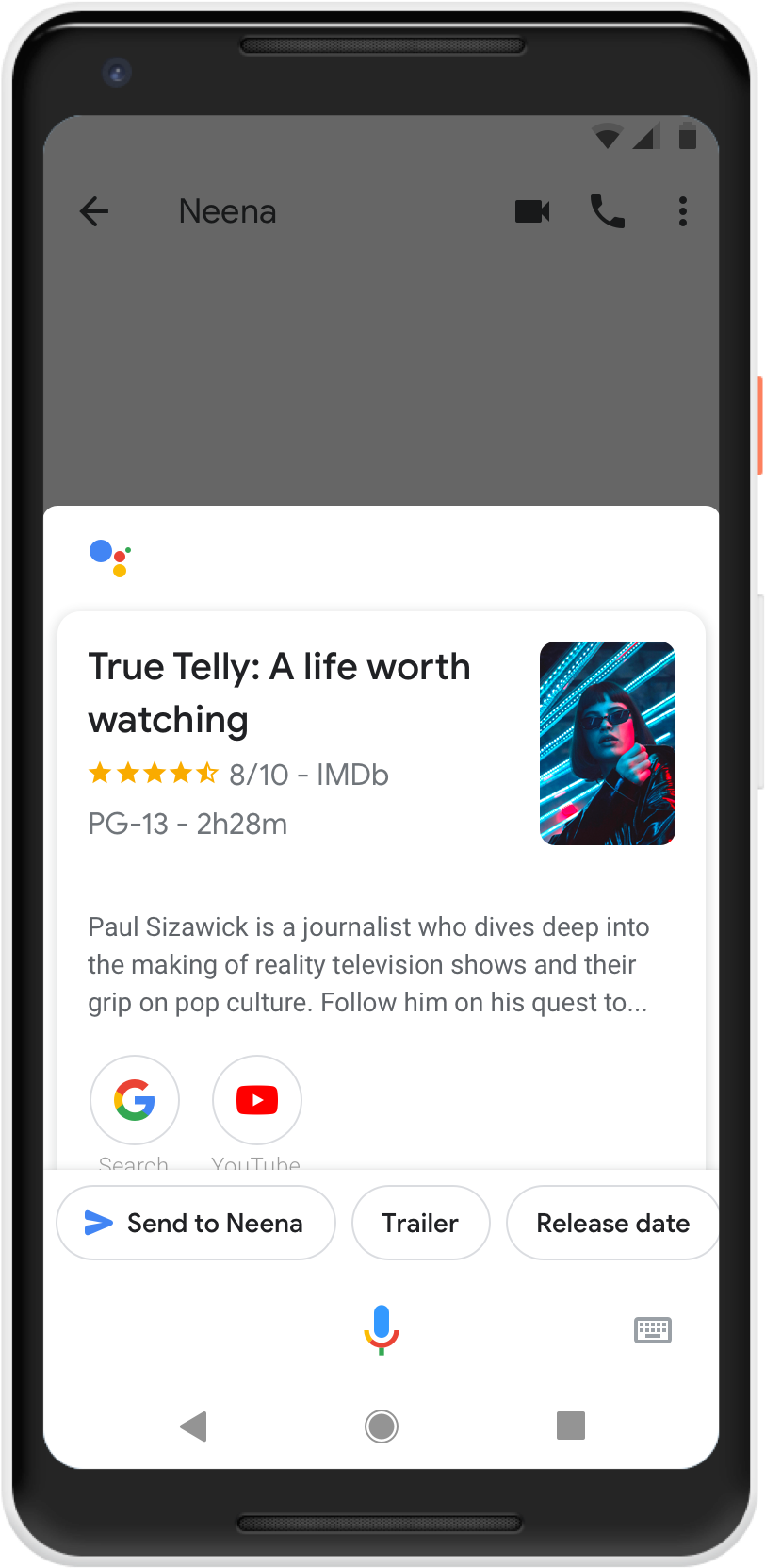 Google Assistant In Android Messages - Google Assistant (1000x1800), Png Download
