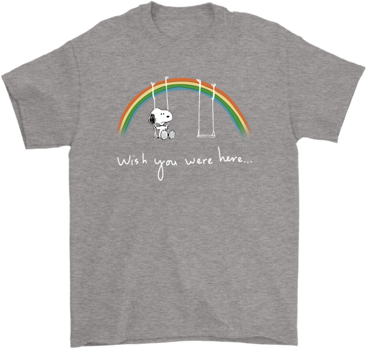 Wish You Were Here Pink Floyd X Snoopy Shirts-snoopy - Shirt (900x900), Png Download
